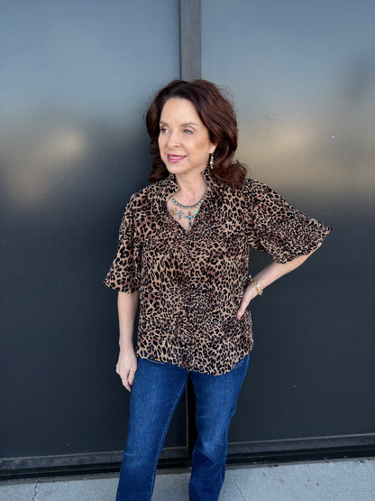 The Camille Velvet Leopard Top 🐆✨