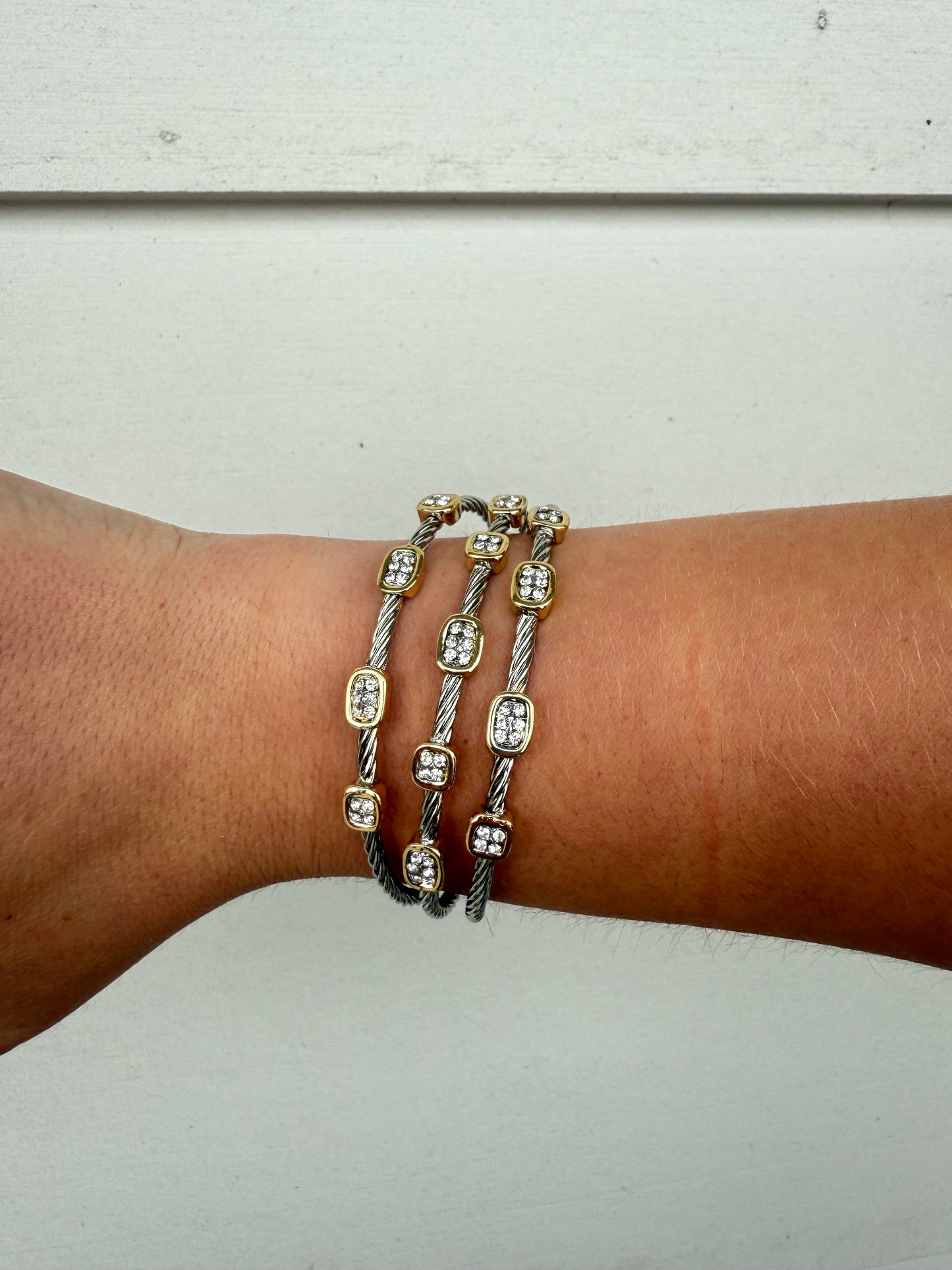 14k Stacy Mixed Metal cuff bracelet