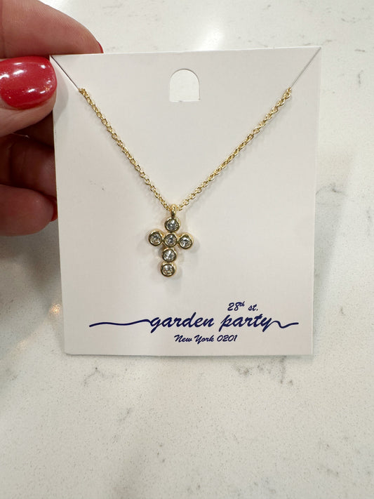CZ cross necklace