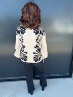 Floral Knit Mock Neck Sweater Top ✨!