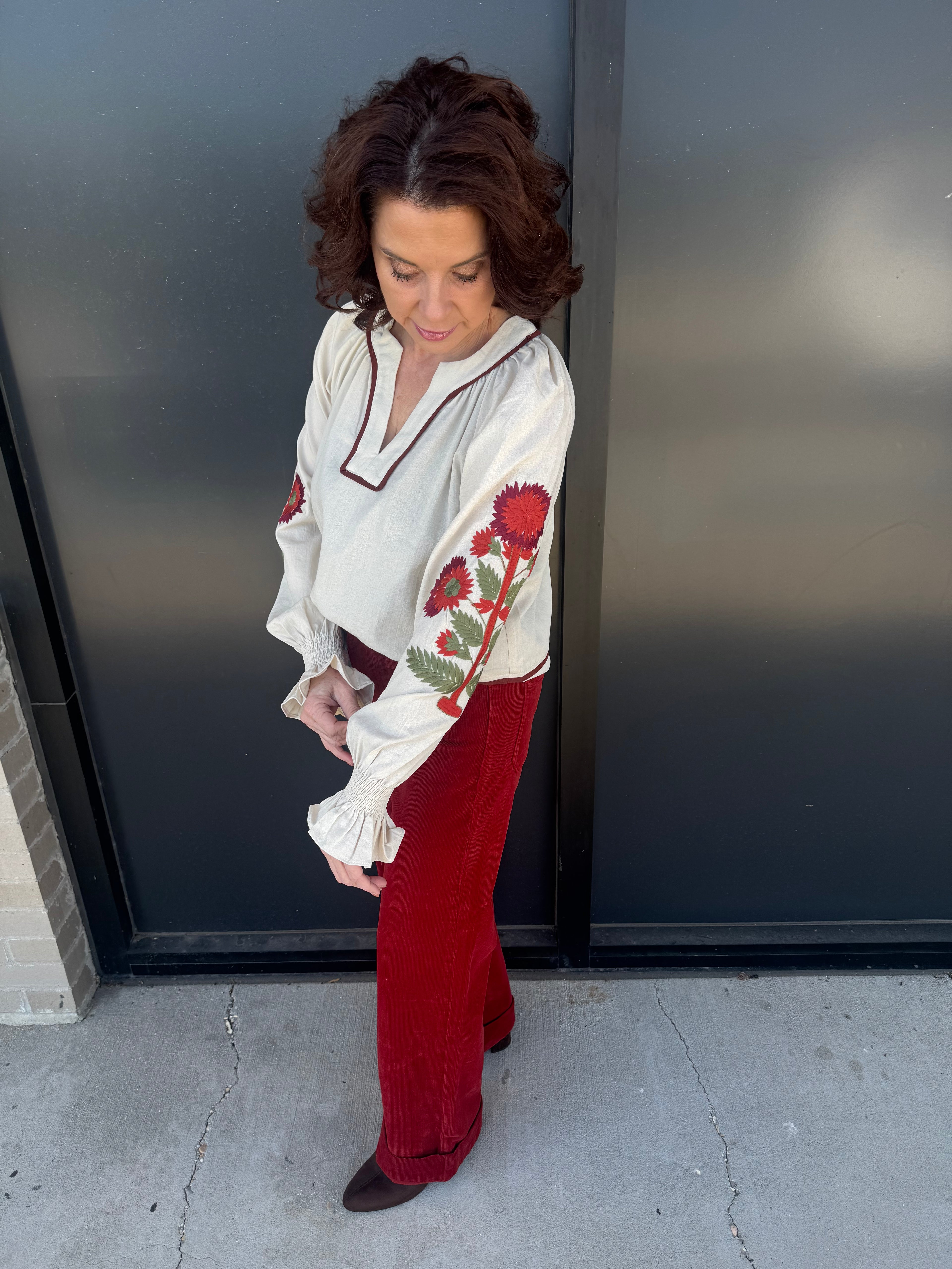 Floral Puff Sleeve Top