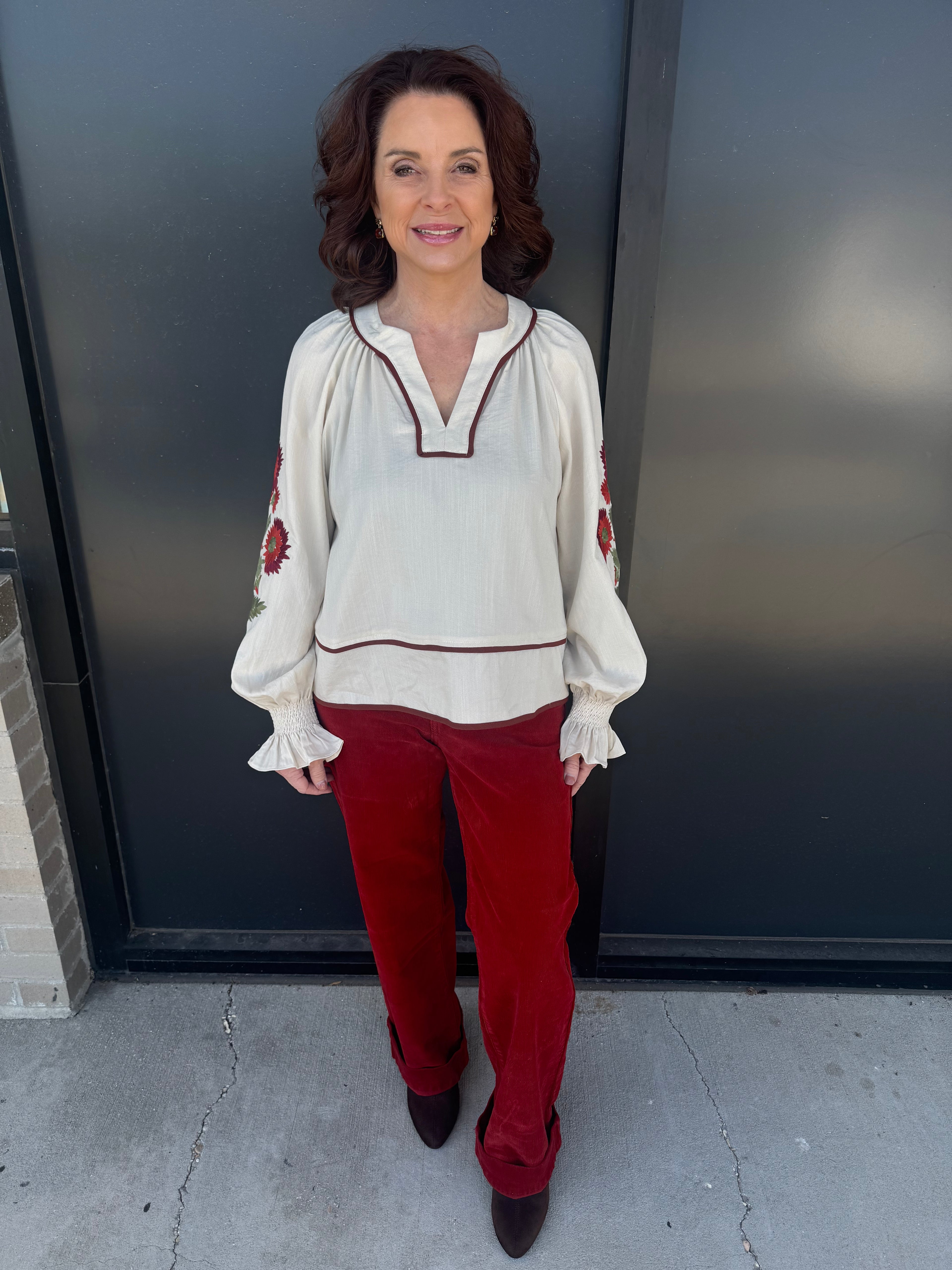 Floral Puff Sleeve Top