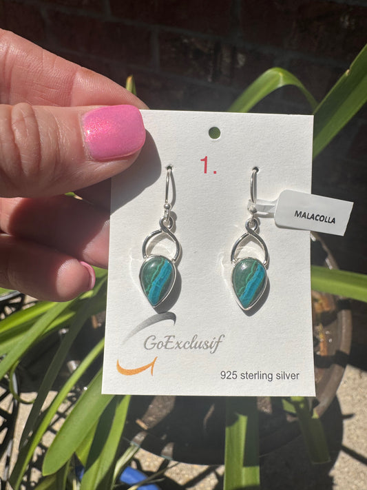 Azurite Malachite earrings