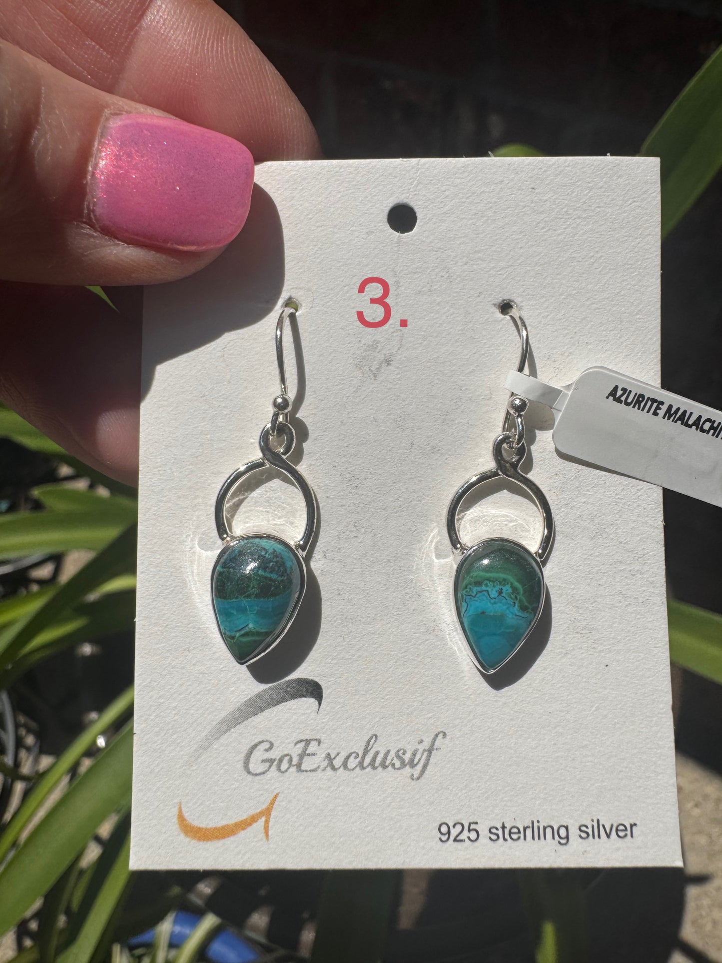 Azurite Malachite earrings