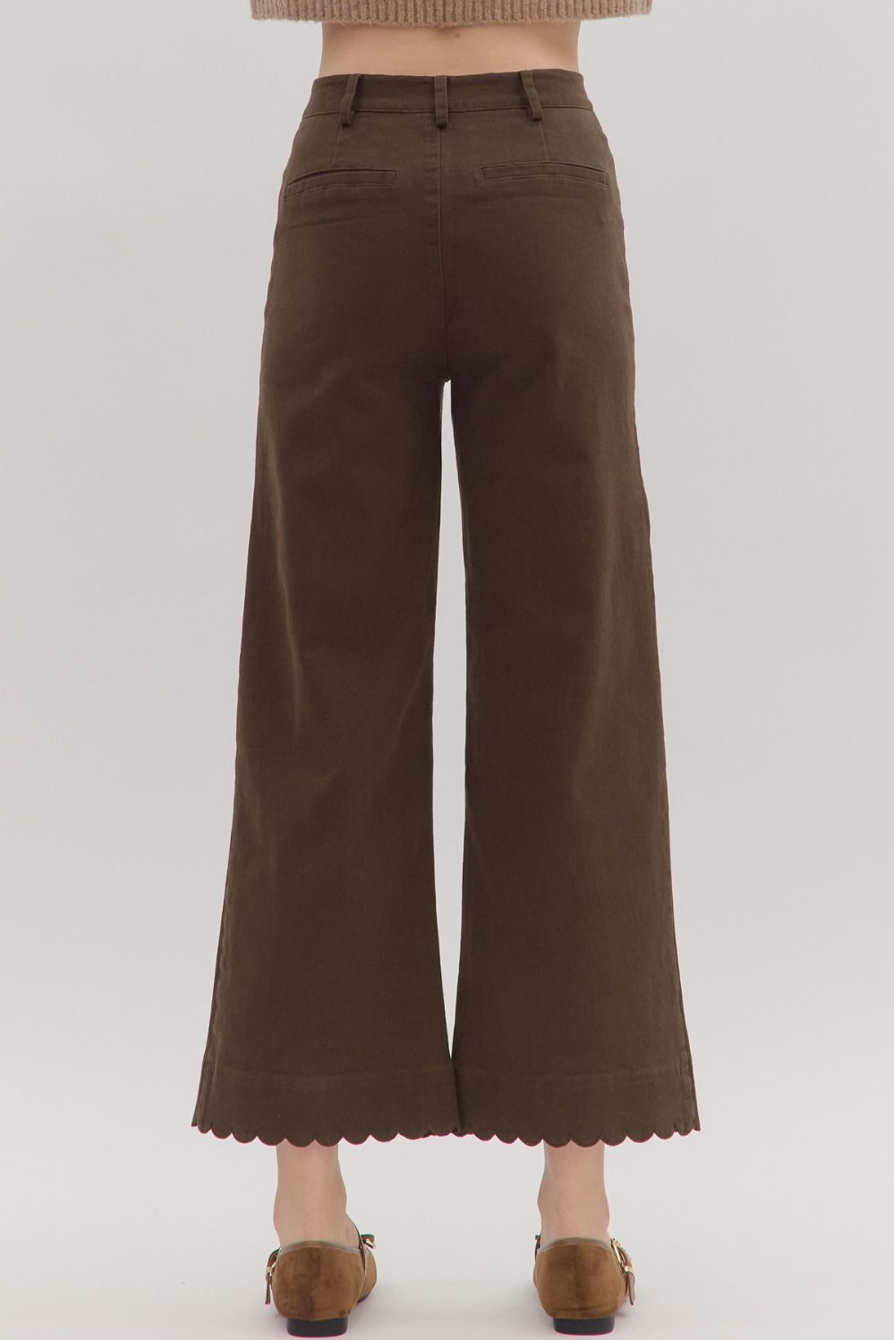 🤎 The Camille Scallop Wide Leg Pants