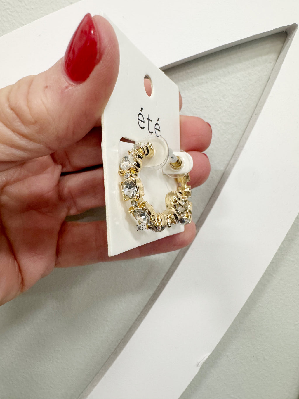 Crystal 1 inch hoops!