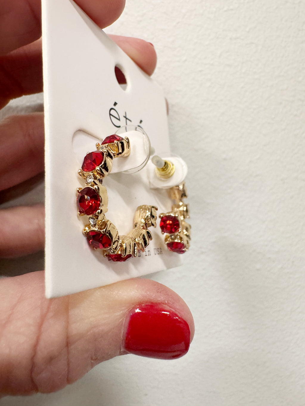 Crystal 1 inch hoops!