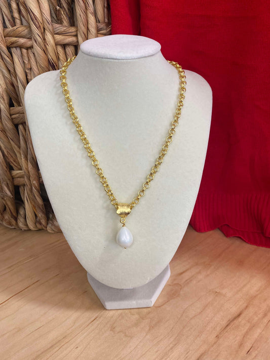 Aurielle Pearl Fob Necklace ✨