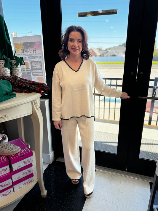 The Eloise Scallop Knit Set