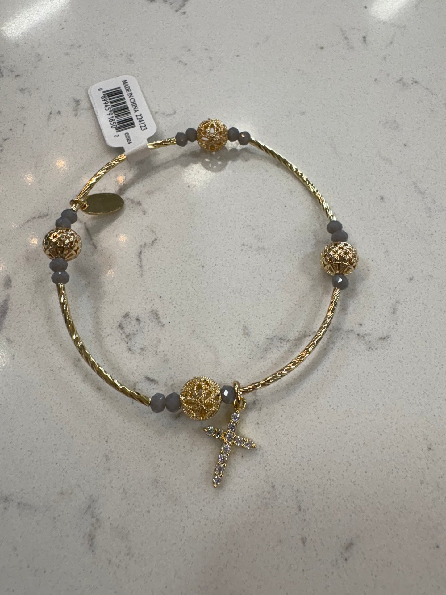 Crystal Cross Bracelet