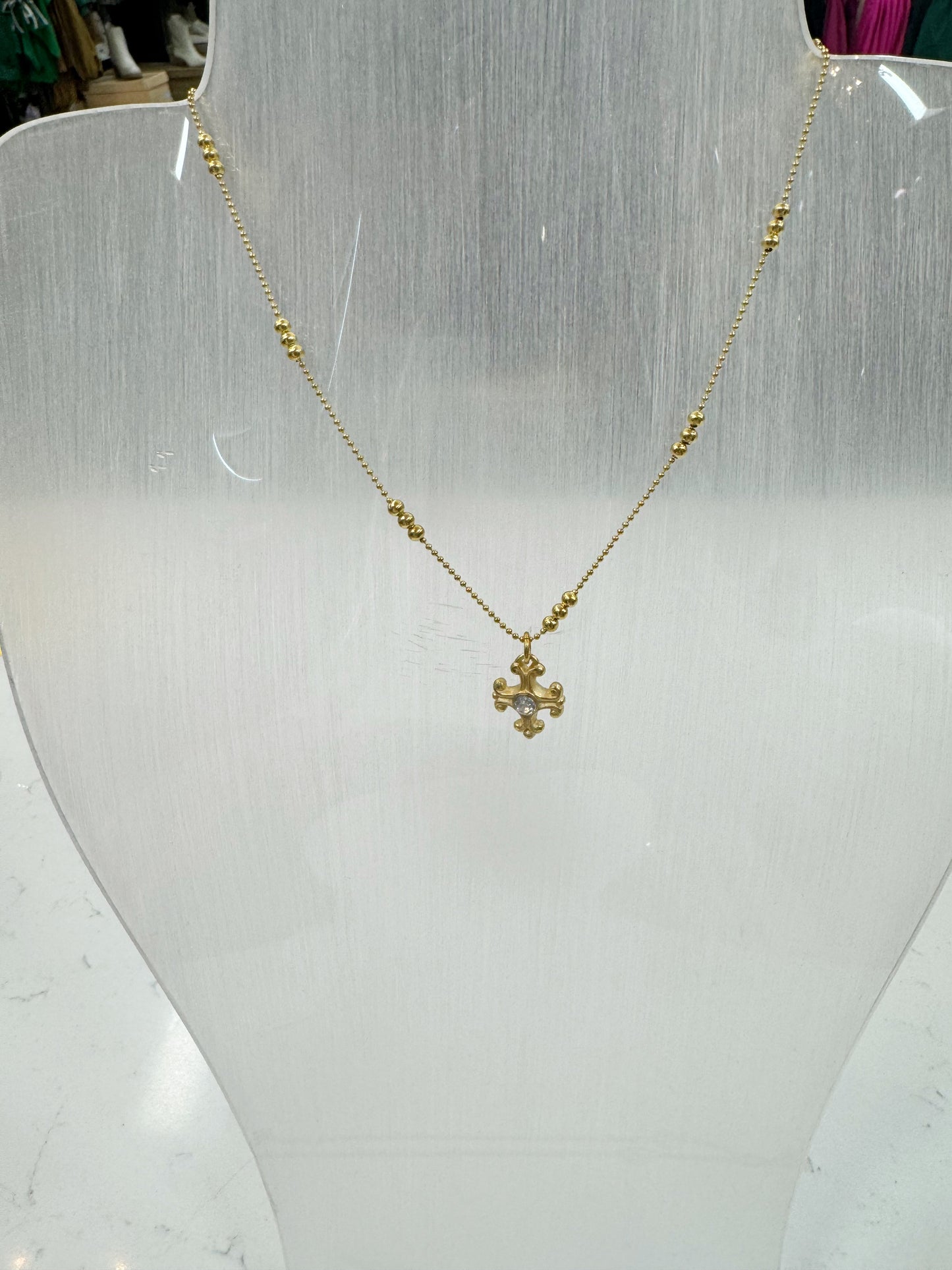 Petite CZ Cross Necklace ✨