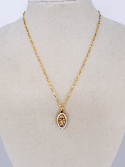 WD Mary Medal Necklace