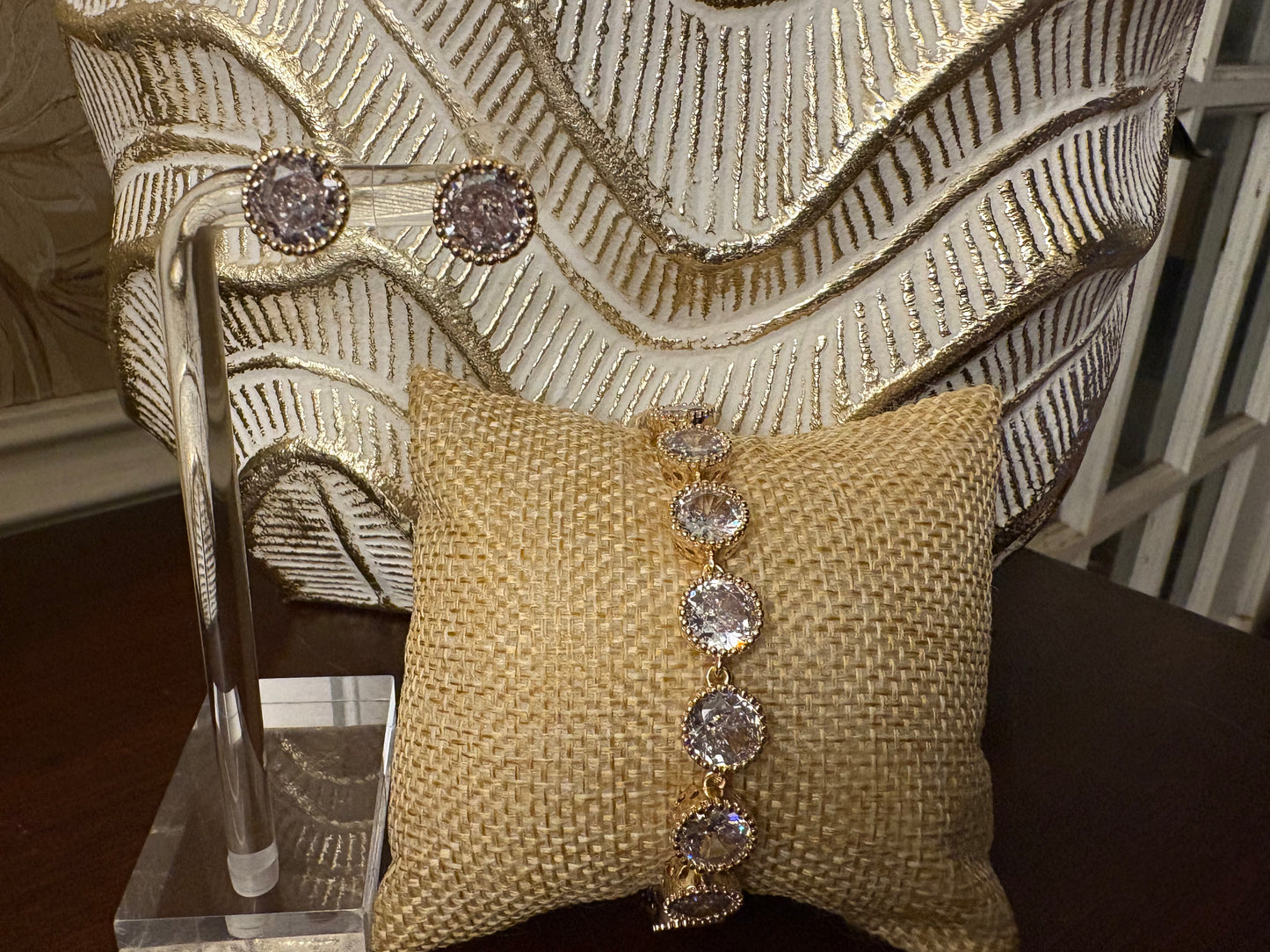 14K Gold Plated Clear CZ Bracelet