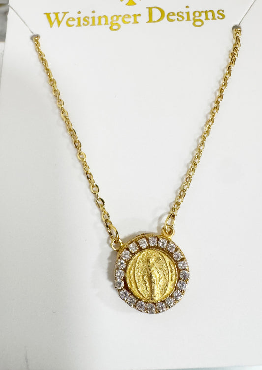 ✨ Heavenly Light Miraculous Mary Necklace