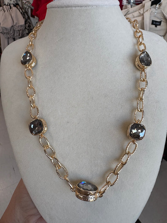 Black Tear Drop Necklace