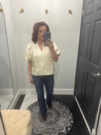 V-Neck Puff Sleeve Top