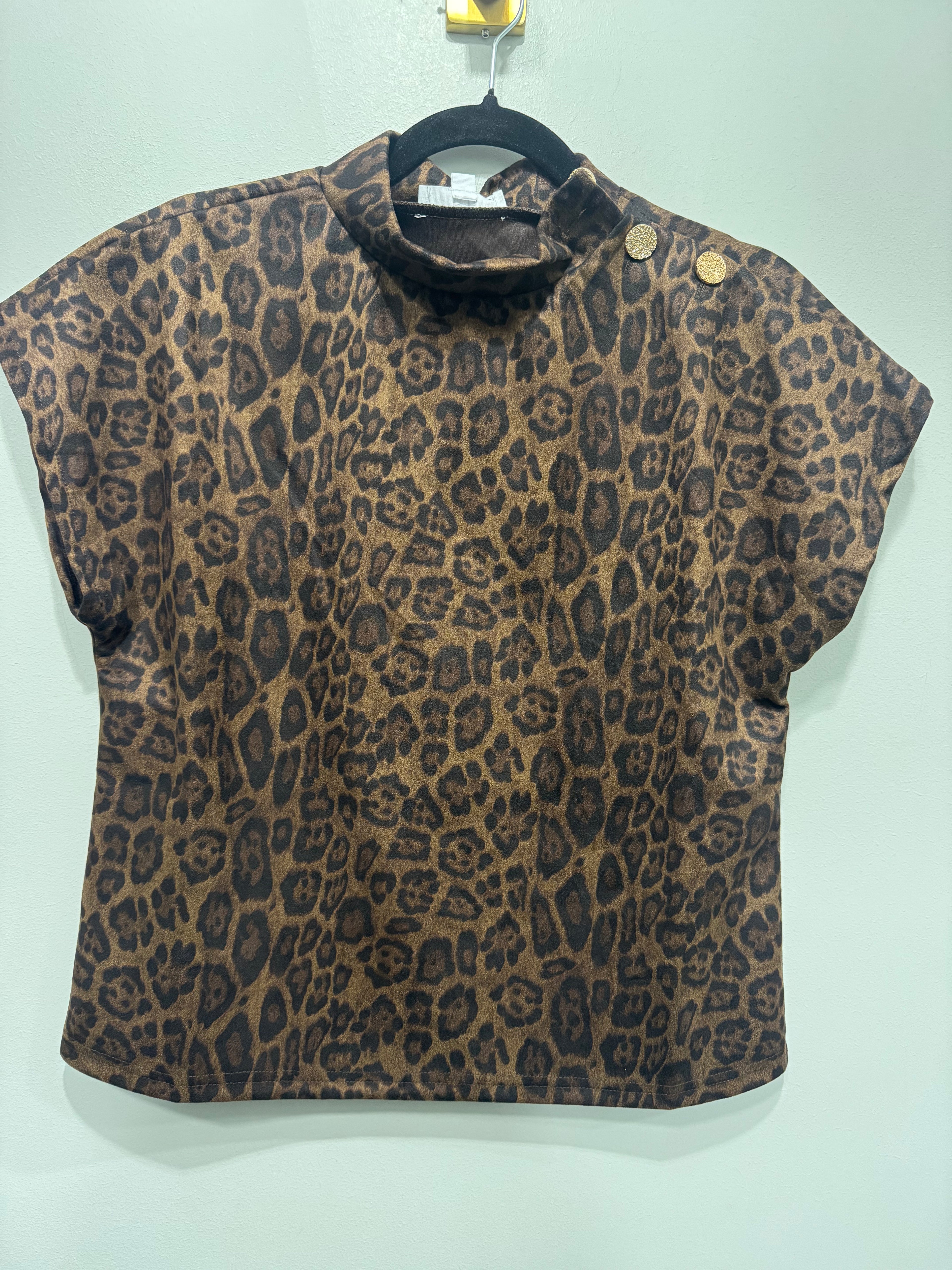 The Lila Leopard Suede Top