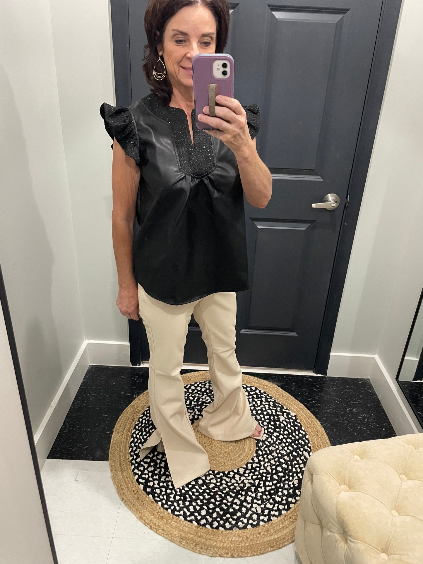 Dolce Cabo side slit flare leggings