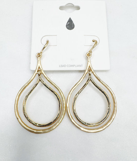 Oval Metal earrings