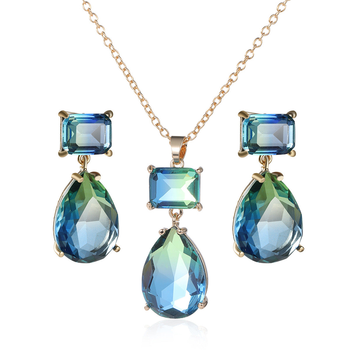 Celeste Crystal Geo Drop Set
