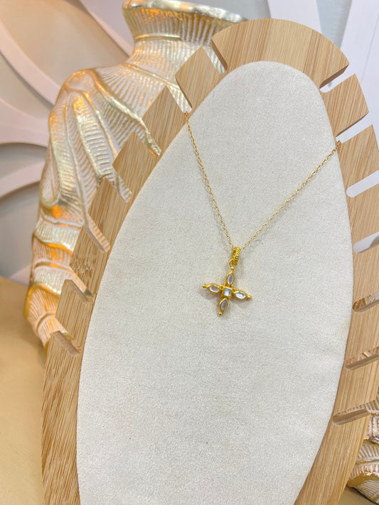 MOP Cross Necklace@