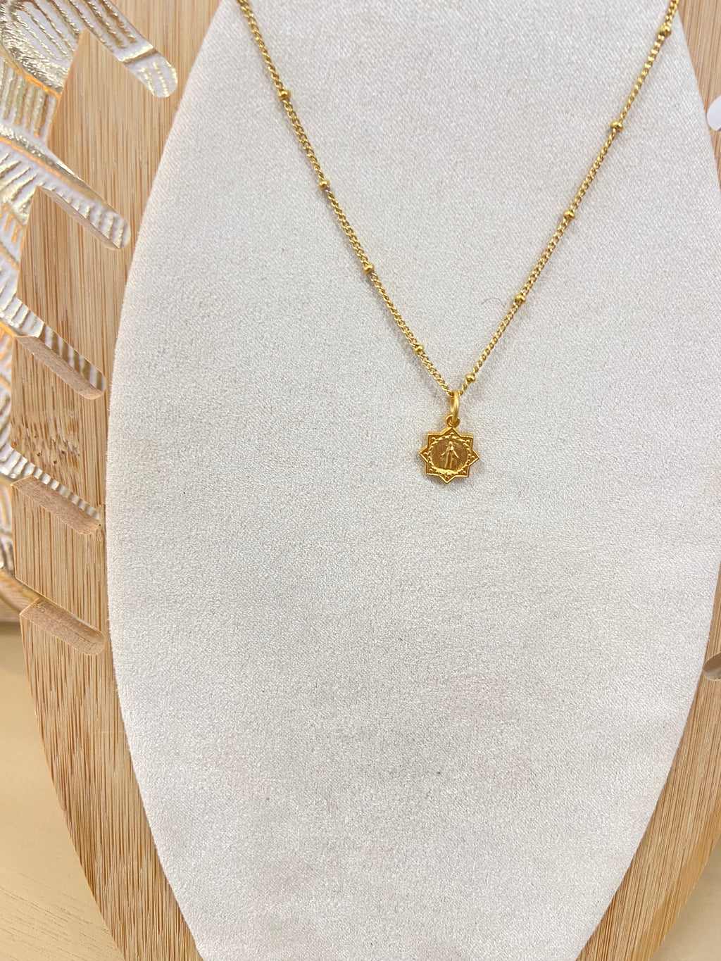 WD Small Mary Medal Necklace