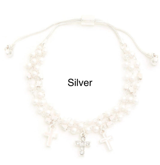 3 strand cross slide bracelet