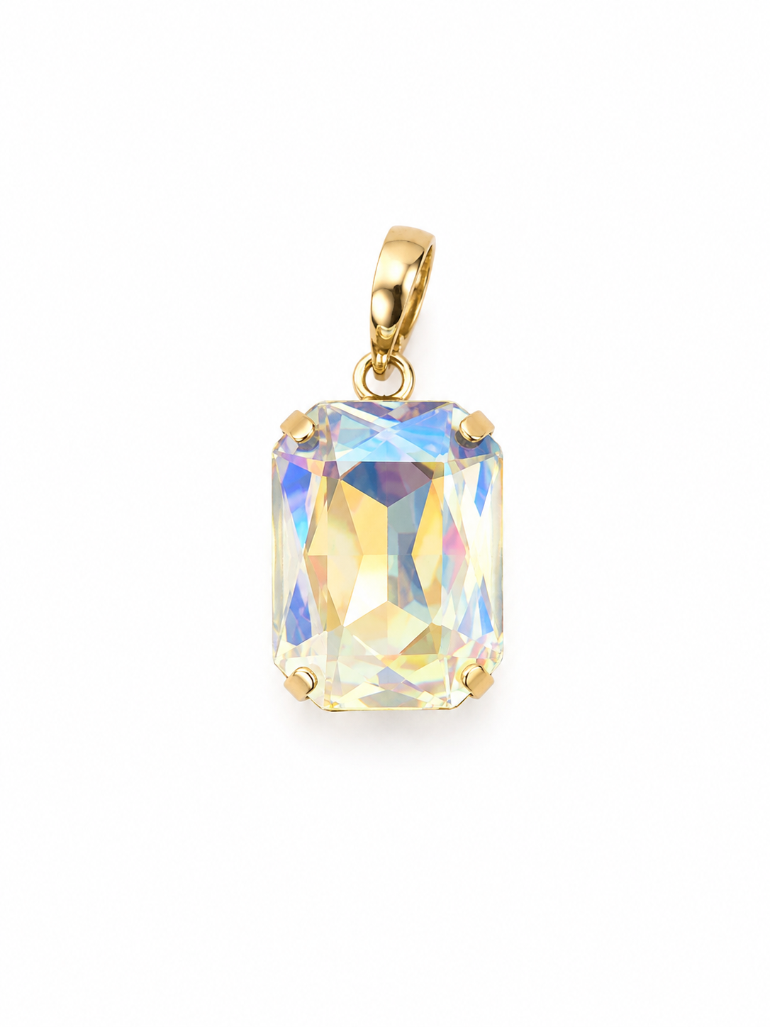Austrian Crystal Emerald cut pendant-large