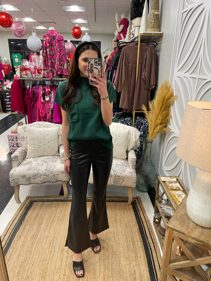 Dolce Cabo side slit flare leggings