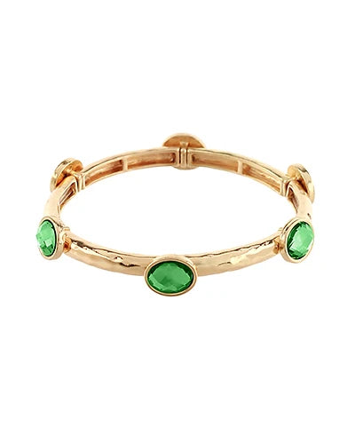 Oval glass stretch bracelet