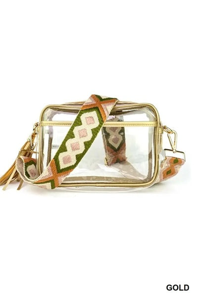 Zen clear bag with strap