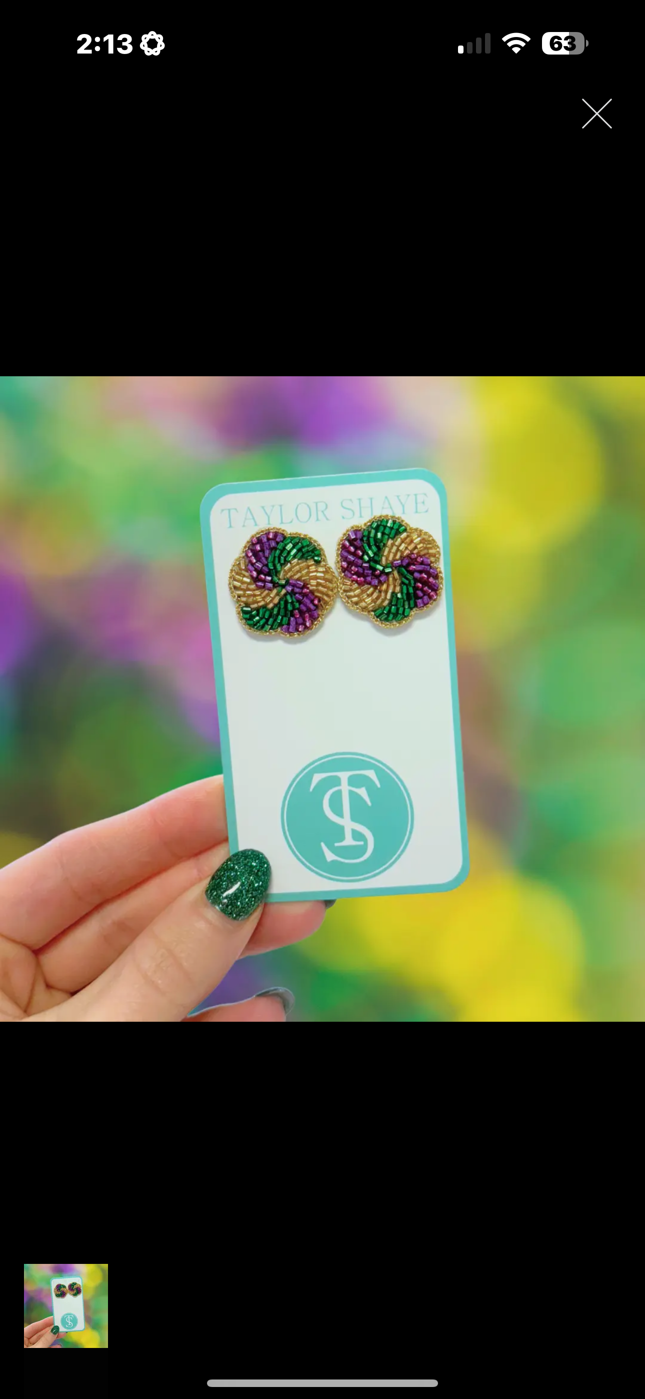 Taylor Shaye King Cake studs