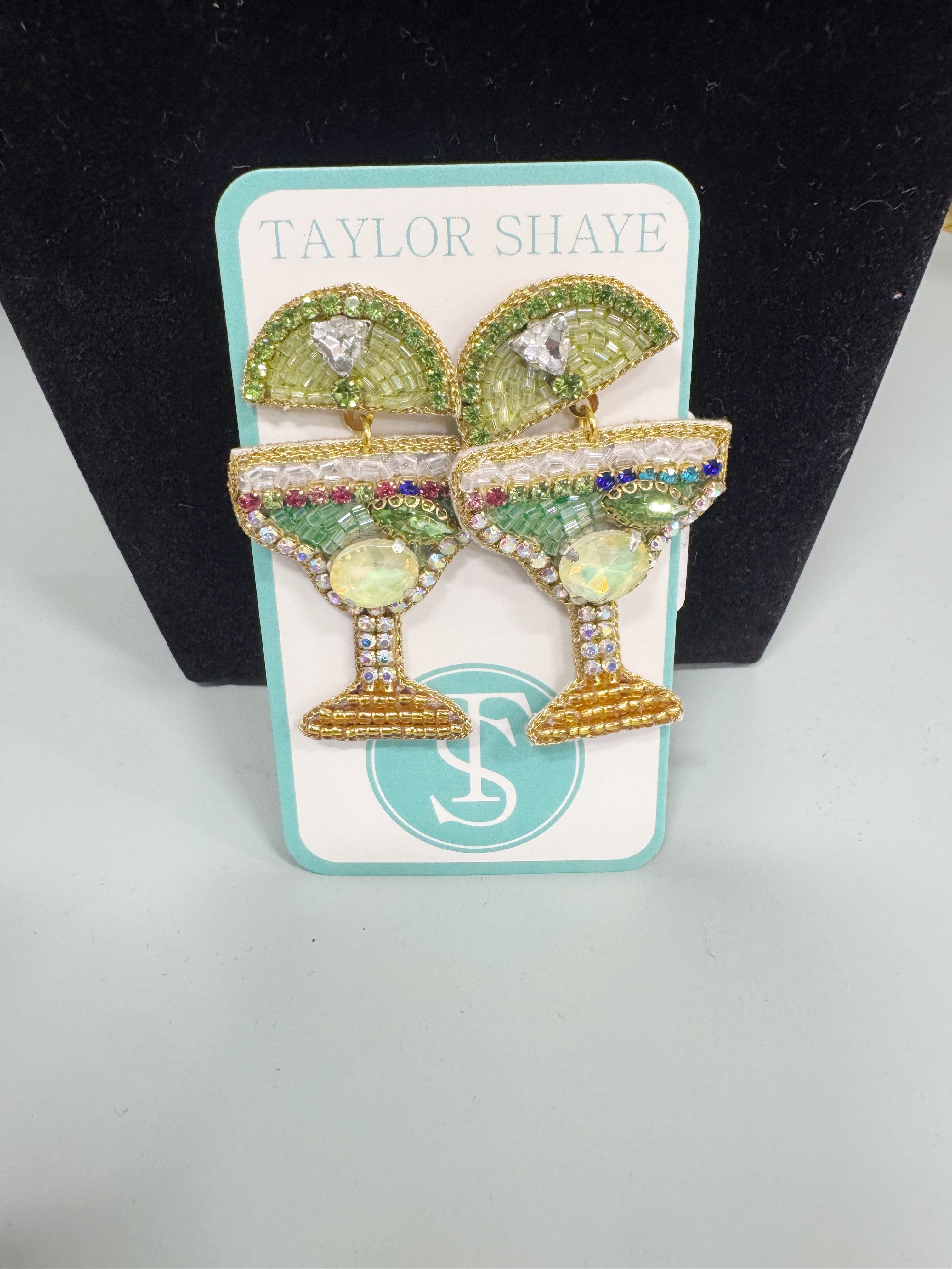 Taylor Shaye Mardi Gras Margarita earrings