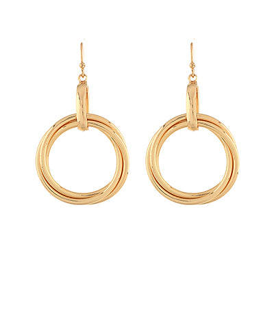 3 Ring dangle earrings