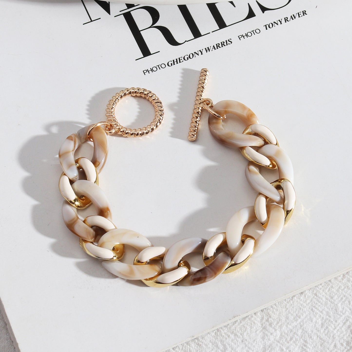 Acrylic toggle bracelets