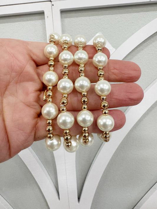 Set of 4 Pearl -Large Dallas Stack