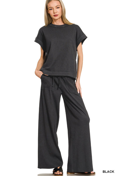 Ribbed pant set