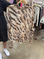 Tiger stripe mesh top!