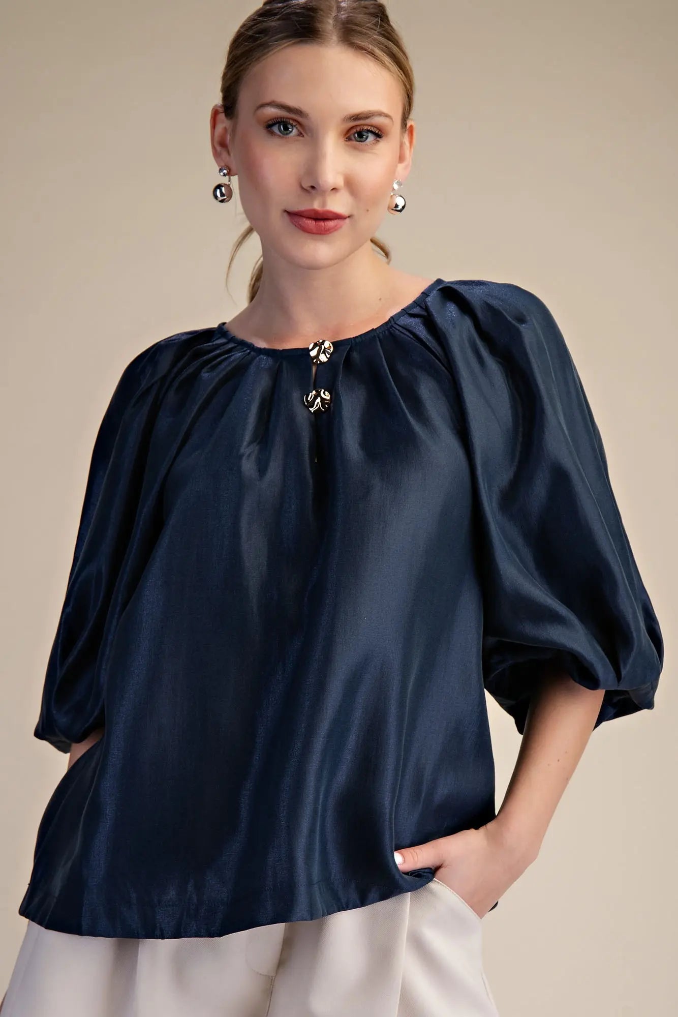 Gold Flower Brooch  Top