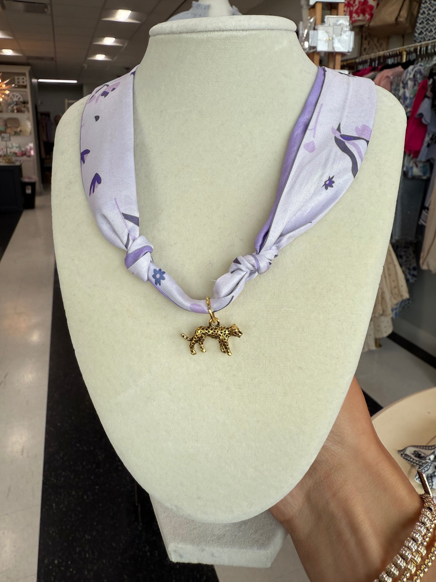 Scarf Necklace - Single Charm