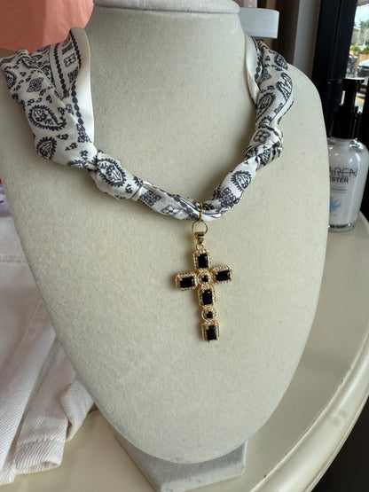 Scarf Necklace - Single Charm