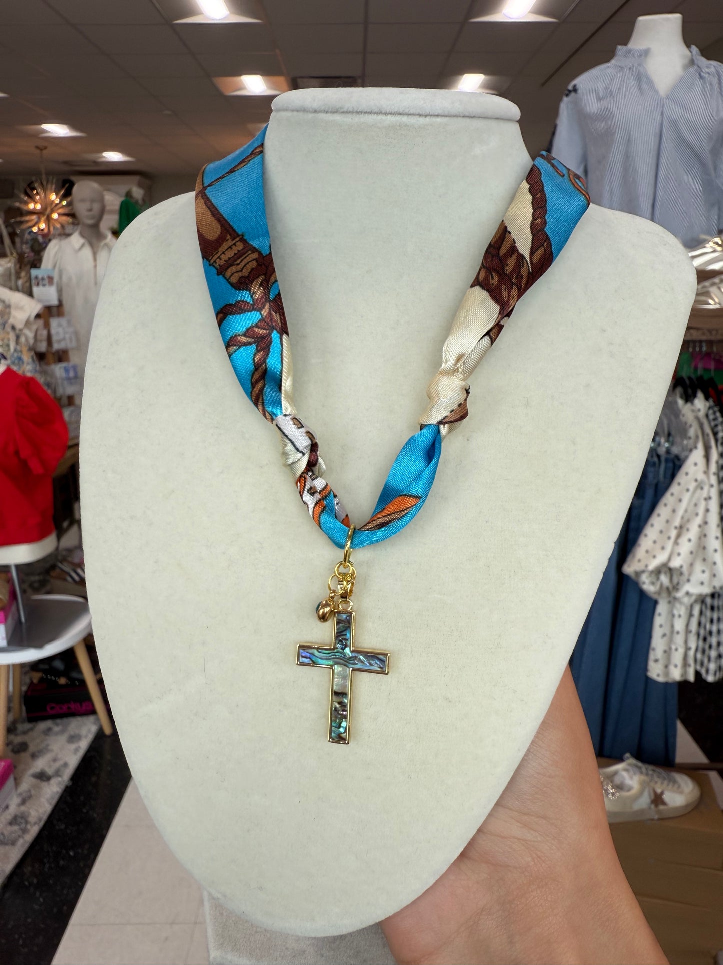 Scarf Necklace - Single Charm