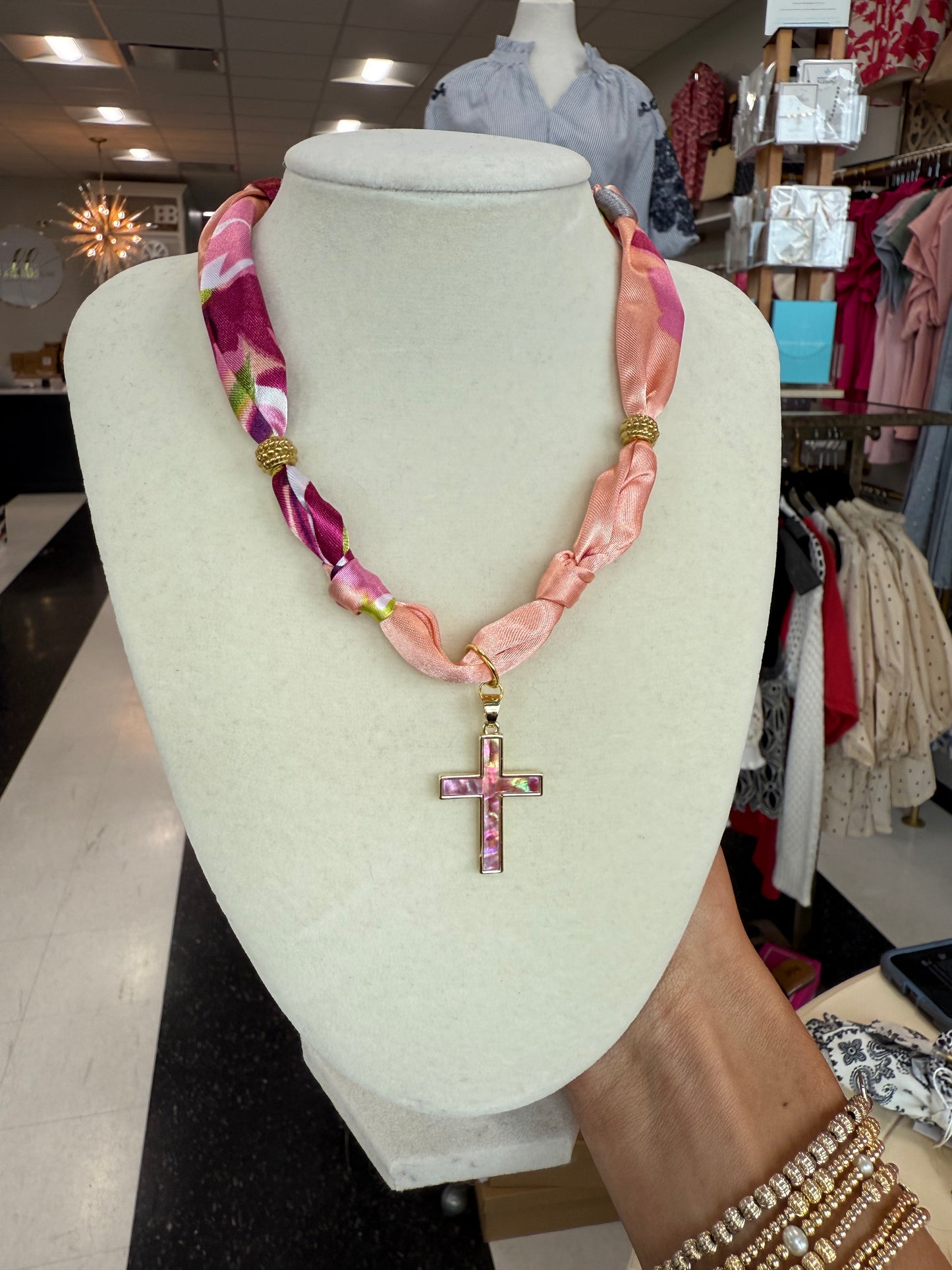 Scarf Necklace - Single Charm