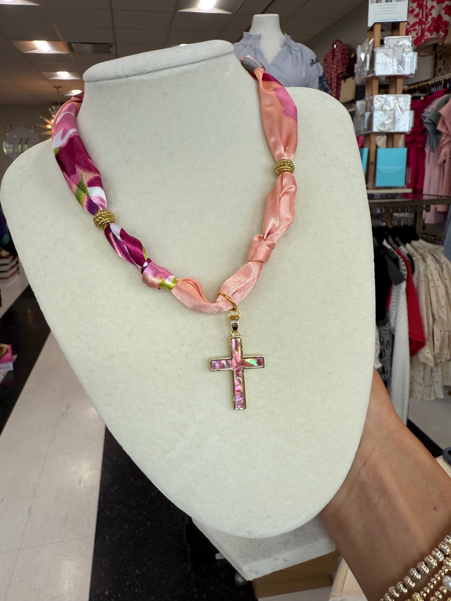 Scarf Necklace - Single Charm