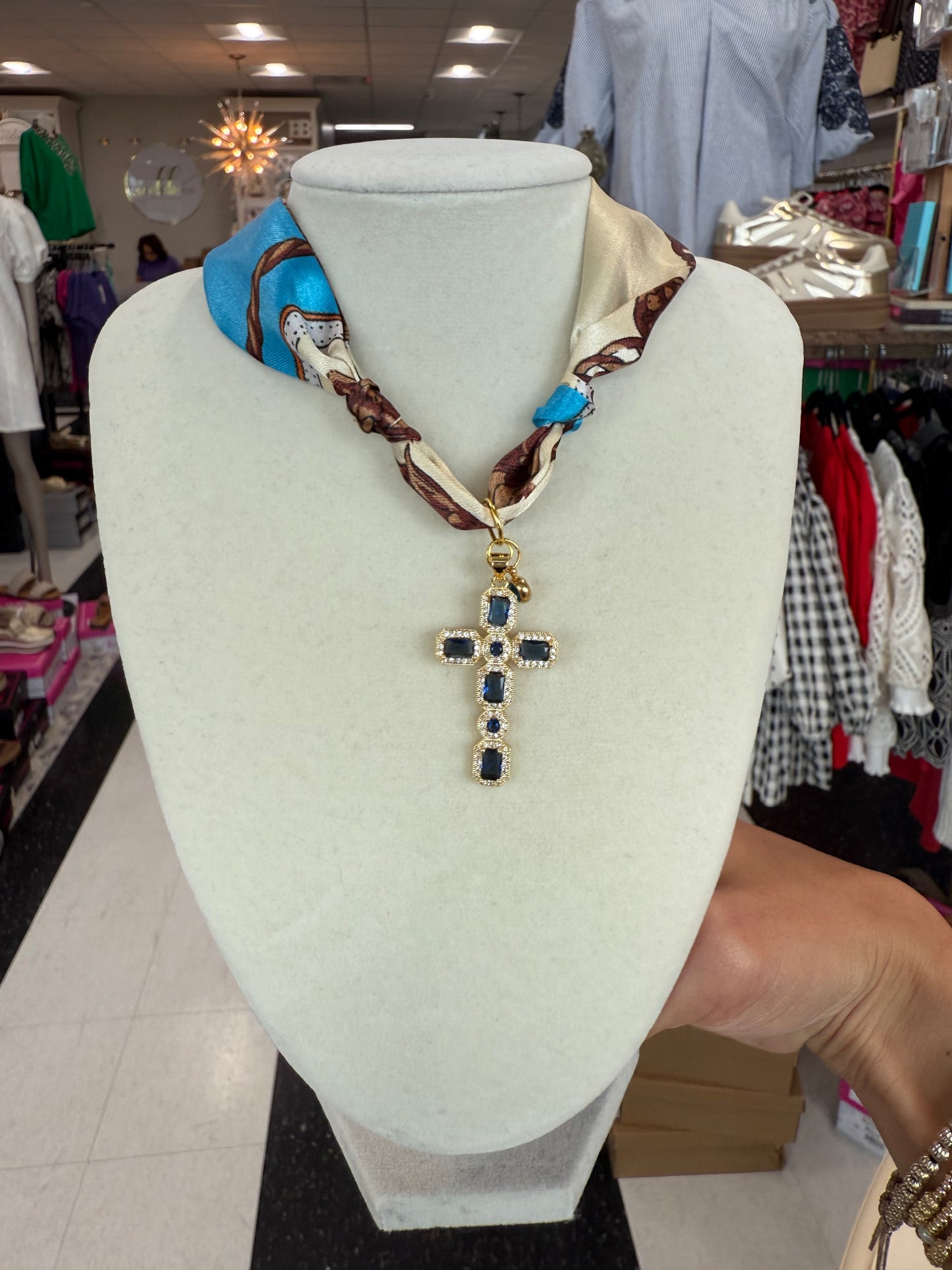 Scarf Necklace - Single Charm