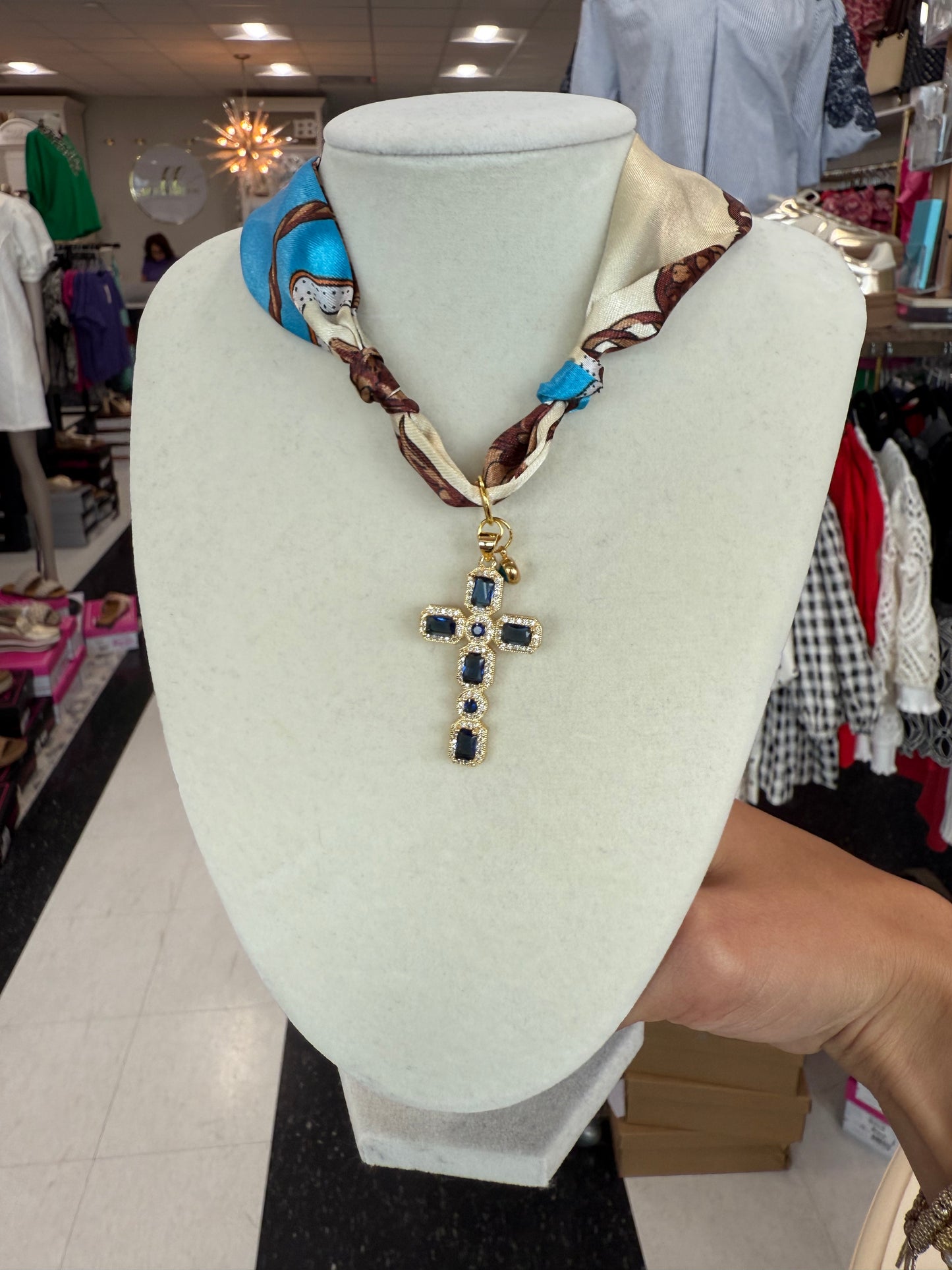 Scarf Necklace - Single Charm