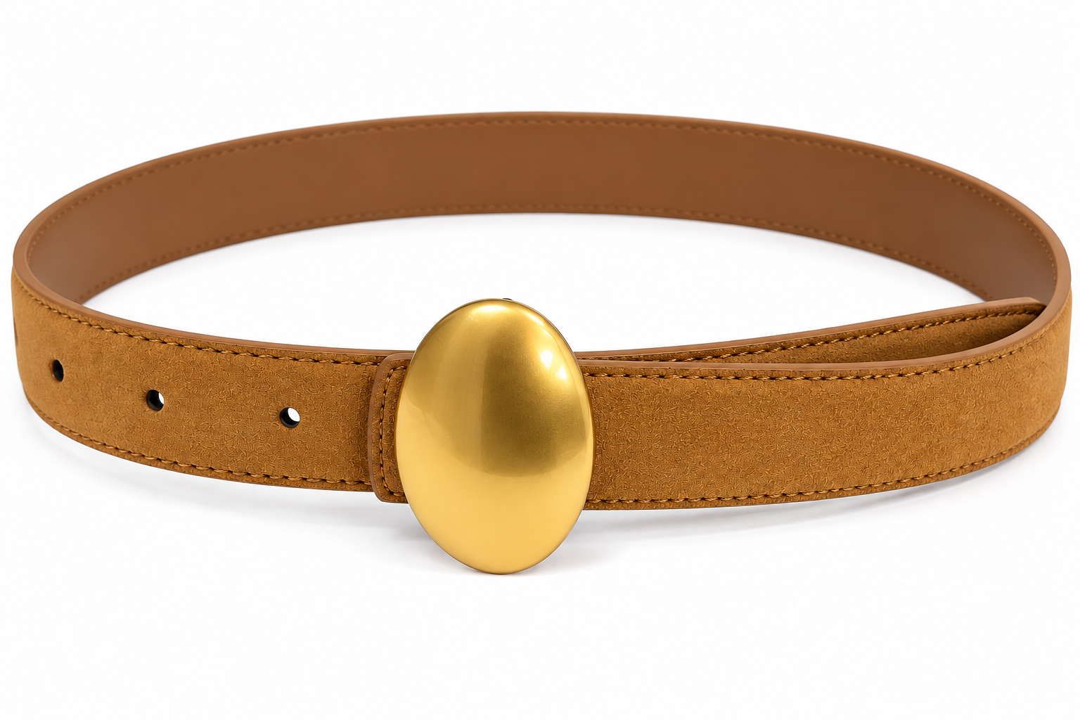 Leather 30mm suede oval Buckle belt