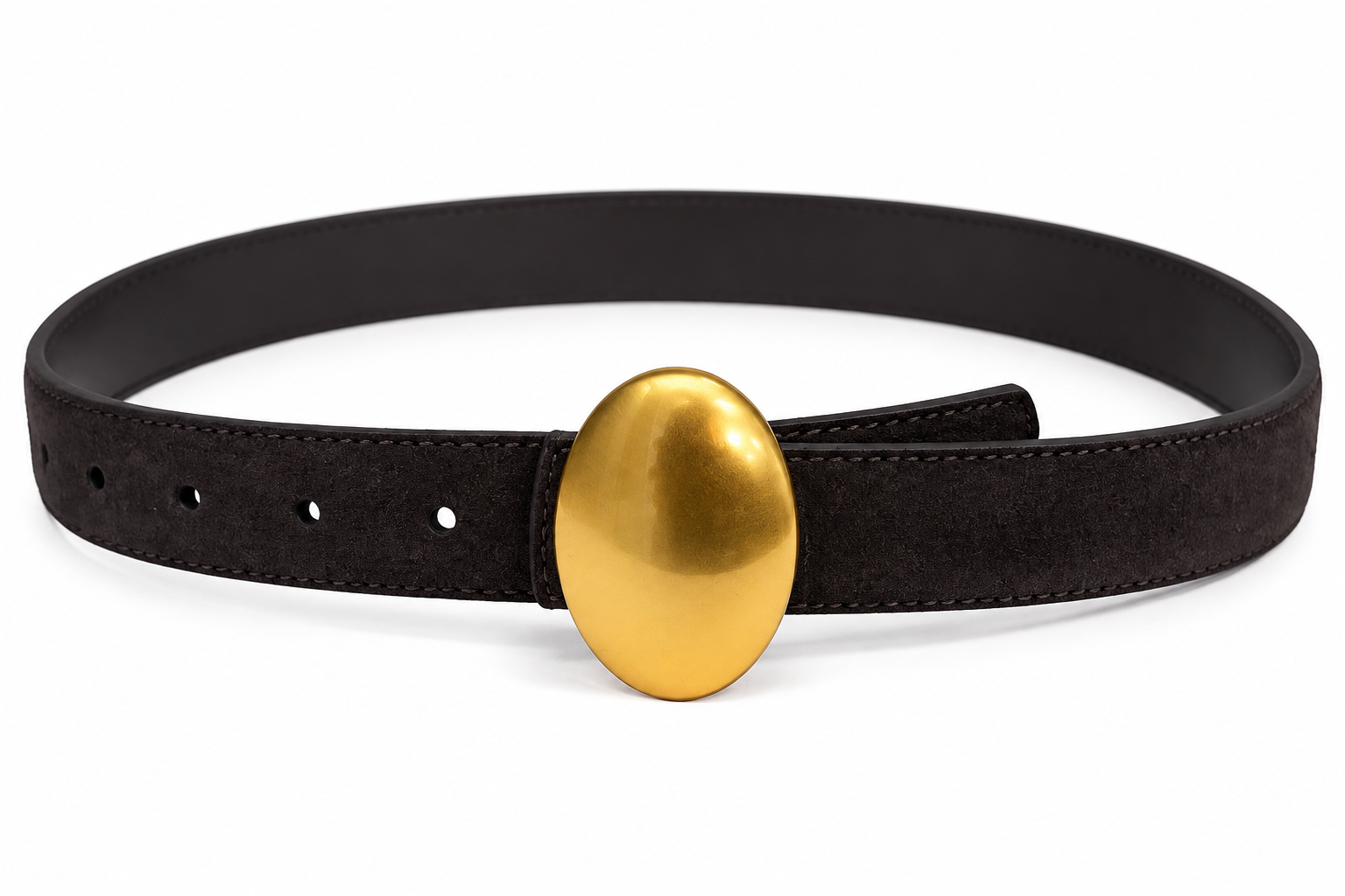 Leather 30mm suede oval Buckle belt
