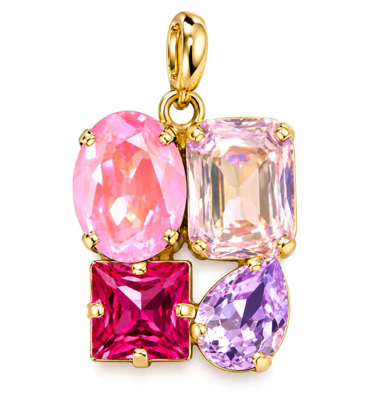 Austrian 4 stone gold plated charms.