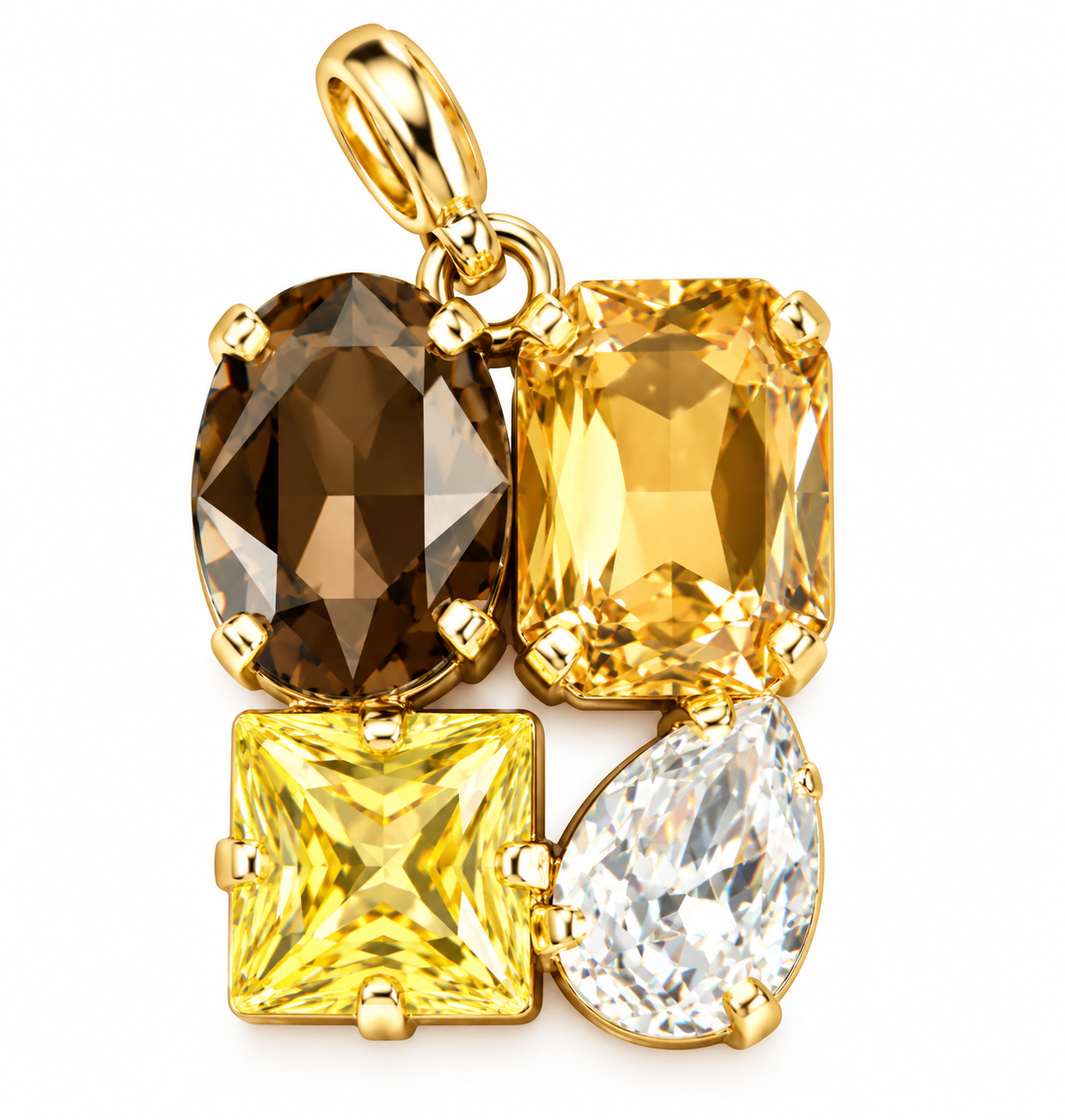 Austrian 4 stone gold plated charms.